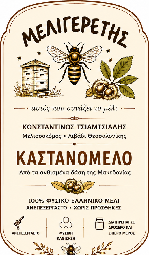 Ετικέτα ΜΕΛΙ ΚΑΣΤΑΝΙΑΣ — ΜΕΛΙΓΕΡΕΤΗΣ
