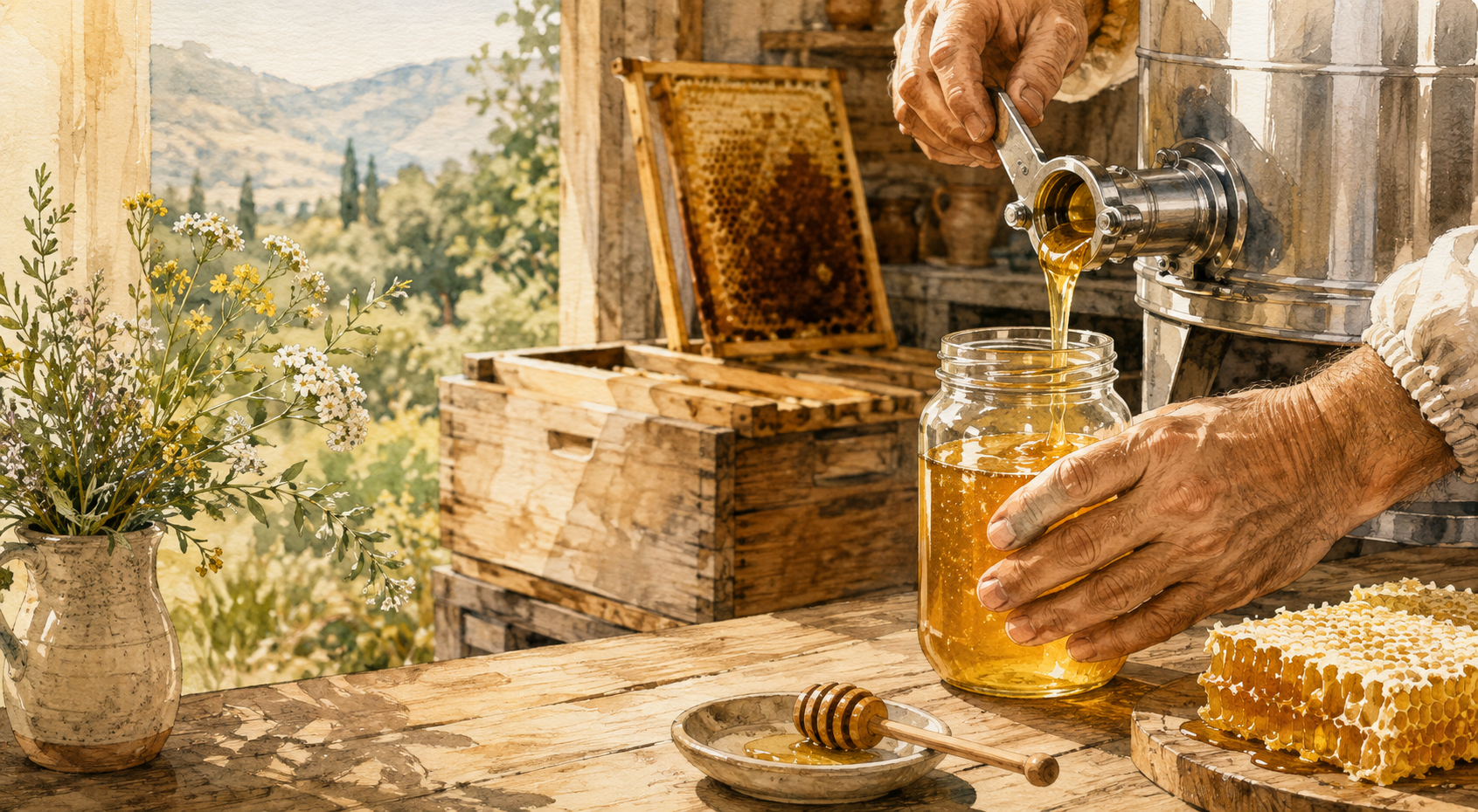 Η διαδρομή του μελιού από την κυψέλη στο βάζο