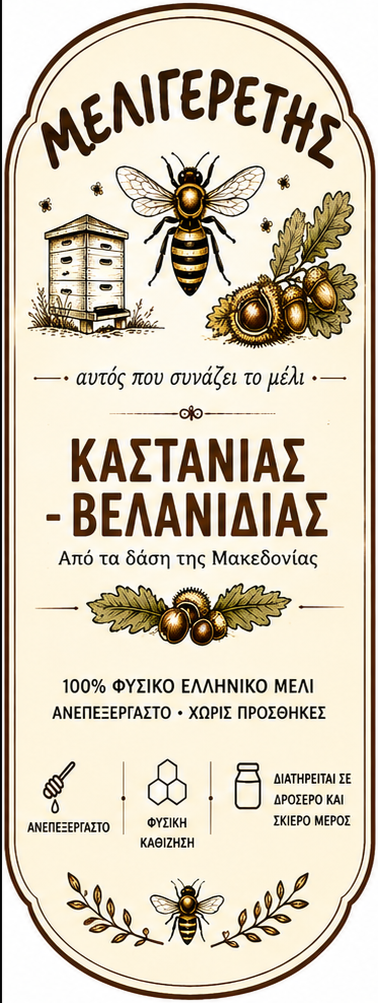 Ετικέτα ΜΕΛΙ ΚΑΣΤΑΝΙΑΣ - ΒΕΛΑΝΙΔΙΑΣ — ΜΕΛΙΓΕΡΕΤΗΣ